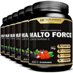 Imagem de 6X Malto Force Maltodextrina C/ Vitamina C 1Kg Hf Suplements