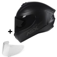 Imagem de Capacete Moto ASX Draken Eagle Solid Preto Fosco Esportivo Masculino F