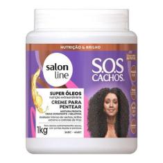 Imagem de Creme Para Pentear Com Gelatina Super Oleos 1Kg S.O.S Cachos - Salon L