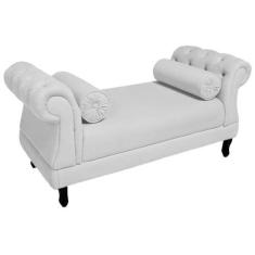 Imagem de Recamier Namoradeira Istambul Para Quarto Closet 195 Cm Corano Branco
