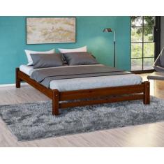 Imagem de Cama de Casal TURCA Madeira Maciça cor IMBUIA - Mundo Das Beliches