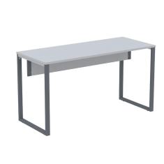 Imagem de Mesa Escritório P25 tub Pandin 134 cm (Larg) Tampo mdp Cinza Pé Aço Tubular Grafito