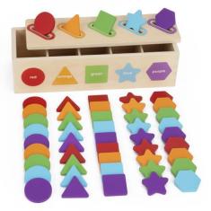 Imagem de Brinquedos educativos Montessori kmtjt Color & Shape Sorting 1-3Y