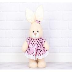 Imagem de Pelucia coelho amore 25 cm - vestido com lese - CKD CONFECÇÕES, Poá ro