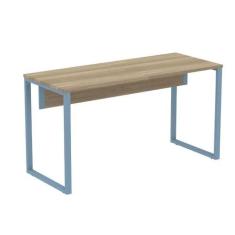 Imagem de Mesa Escritório P25 Tub Pandin 150 cm (larg) Tampo Mdp Noce Naturalle Pé Aço Tubular Preto