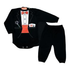 Imagem de Body Bebê Fantasia Terno de Mágico + Calça - Best Bunny, M - 3 a 6 Mes