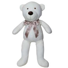 Imagem de Urso ballu cor palha 60cm pelúcia decoração quarto bebê - XÚ BABY, Laç