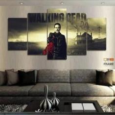 Imagem de Quadro Decorativo The Walking Dead 2X 130x63 em tecido