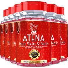Imagem de 6X Atena Hair Skin Nails Hf Suplementos 30 Caps - Hf Suplements