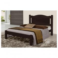 Imagem de Cama Queen Size Paris de Madeira Maciça Tauari Tabaco