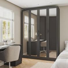 Imagem de Guarda Roupa Modulado 4 Portas Reflecta Hera Cabecasa Madeiramadeira