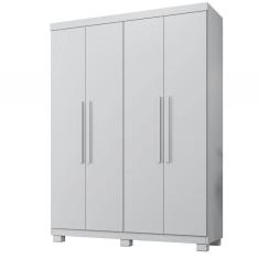 Imagem de Roupeiro 4 Portas 3 Gavetas Milão Benetil Branco