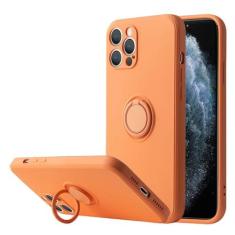 Imagem de Capa de telefone com suporte de anel de silicone líquido quadrado para iPhone 13 11 12 14Pro Max XS Max XR X 15Plus 11 Pro Capa magnética à prova de choque, T12, para iPhone 15Pro