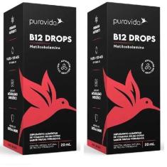 Imagem de Kit 2X Vitamina B12 Drops Metilcobalamina - Puravida 20ml