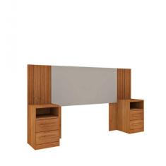 Imagem de Painel para Cama Box Casal Ripado Barcelona 4 Gavetas TCIL Móveis