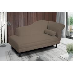 Imagem de Recamier Divã Larissa Liso 160cm Lado Direito Suede Cappuccino - Vh Mo