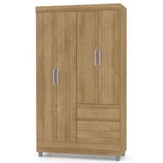 Imagem de Guarda Roupa Solteiro Ideal Plus 4 Portas Nature Vr - Vila Rica