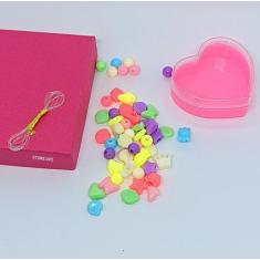 Imagem de Relógio Infantil Digital Menina Esportivo + Kit Miçangas Coloridas par