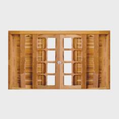 Imagem de Janela de Madeira Veneziana 200x100cm 6 Folhas Rodam