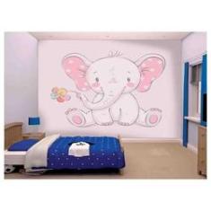 Imagem de Papel De Parede Infantil Elefantinha Quarto Azs122