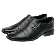Imagem de Sapato Social Masculino Couro Bico Quadrado Conforto Moderno 