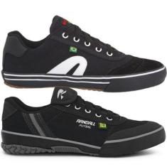 Imagem de Kit 02 Tênis Chuteira Futsal Solado Antiderrapante Lona Adulto - Pluma