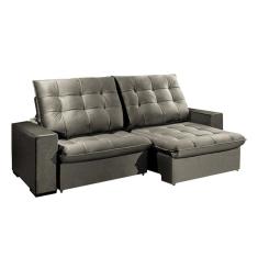 Imagem de Sofá 4 Lugares Retrátil e Reclinável Brasil Veludo 276cm Redenobre