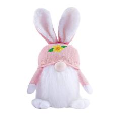 Imagem de Boneca de coelhinho luminoso da Páscoa Boneca sem rosto Anão Brinquedo de decoração de mesa