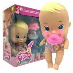 Imagem de Boneca Little Dolls Mamazinho Magico Chupeta Que Brilha Brinquedo Bebê Divertoys