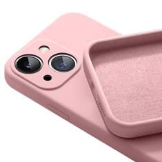 Imagem de Capa de telefone quadrada de silicone líquido para iPhone 13 14 Pro Capa para iPhone 14 11 13 12 Pro Max XR XS 7 8 Plus Capa traseira de proteção, rosa, para iPhone 13