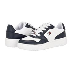 Imagem de Tommy Hilfiger Tênis feminino Twigye, Branco/Azul marinho, 34