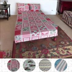 Imagem de Kit 2 Jogo De Lençol Casal Malha Com Fronha Estampas Sortida - Tudodic