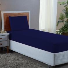 Imagem de Jogo Lençol Cama Box Solteiro com Elástico e Fronha 400 Fios 02 Peças 