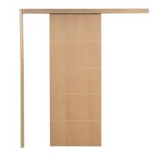 Imagem de Porta De Correr P- Verniz Frisada F01 210x80