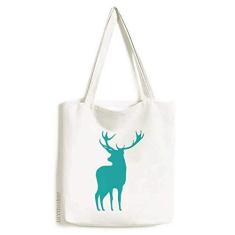 Imagem de Bolsa de lona de grão de madeira  de cervo bolsa de compras bolsa casual