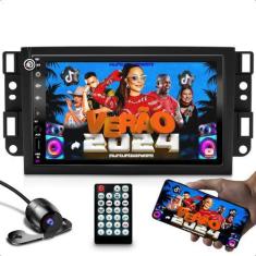 Imagem de Kit central multimidia mp5 com bluetooth e espelhamento + moldura de 7