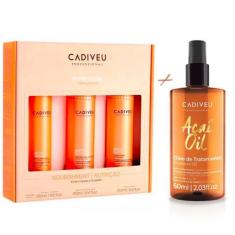 Imagem de Kit Cadiveu Nutri Glow Shp/Cond/Booster +Reparador Açaí 65ml - Cadiveu
