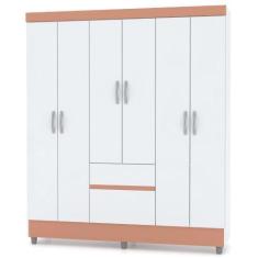 Imagem de Guarda Roupa Solteiro Ideal Plus 6 Portas Branco Camarim Flex Vr - Vil