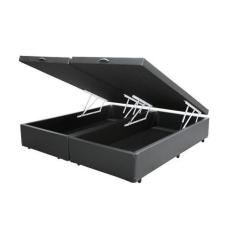 Imagem de Cama Box Baú Arezzo Black White Queen Molas Ensacadas Cinza - Portobel