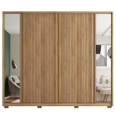Imagem de Guarda Roupa Grande 6 Portas 2 Espelhos Marrom Next