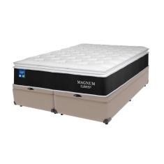 Imagem de Cama Box Queen Bege e Colchão Magnum Plumatex Chronos 180g D26