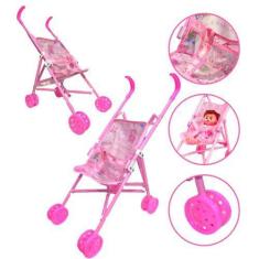 Imagem de Brinquedo Infantil Carrinho Para Boneca Princesa Rosa - Toys 2U