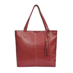 Imagem de Bolsa Feminina Grande Ombro Shopbag Vermelha Escuro Bordo Couro Madamix