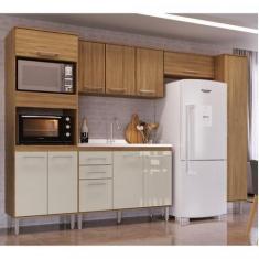 Imagem de Cozinha Compacta 5 Peças Com 1 Balcão, 2 Armários Aéreos E 2 Paneleiro