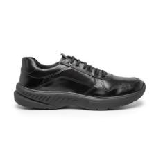 Imagem de Tenis Sneaker Casual Masculino De Amarrar Couro Eco All Black - Rota S