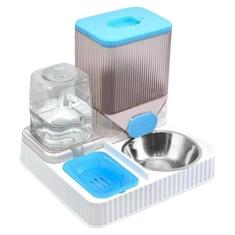 Imagem de Bebedouro E Comedouro Tigela Inox Alimentador Automático Gravidade Pet