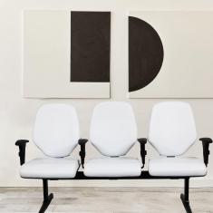 Imagem de Cadeira Longarina para Escritório - Amor Branco