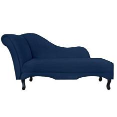 Imagem de Recamier Namoradeira Divã Lado Direito Olivia Suede Azul Marinho - DS Estofados