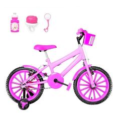 Imagem de Bicicleta Infantil Aro 16 Nylon Rosa e Pink