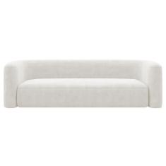 Imagem de Sofá 3 Lugares 180cm Orgânico Luxo Recepção Melina Bouclé Cor Branco